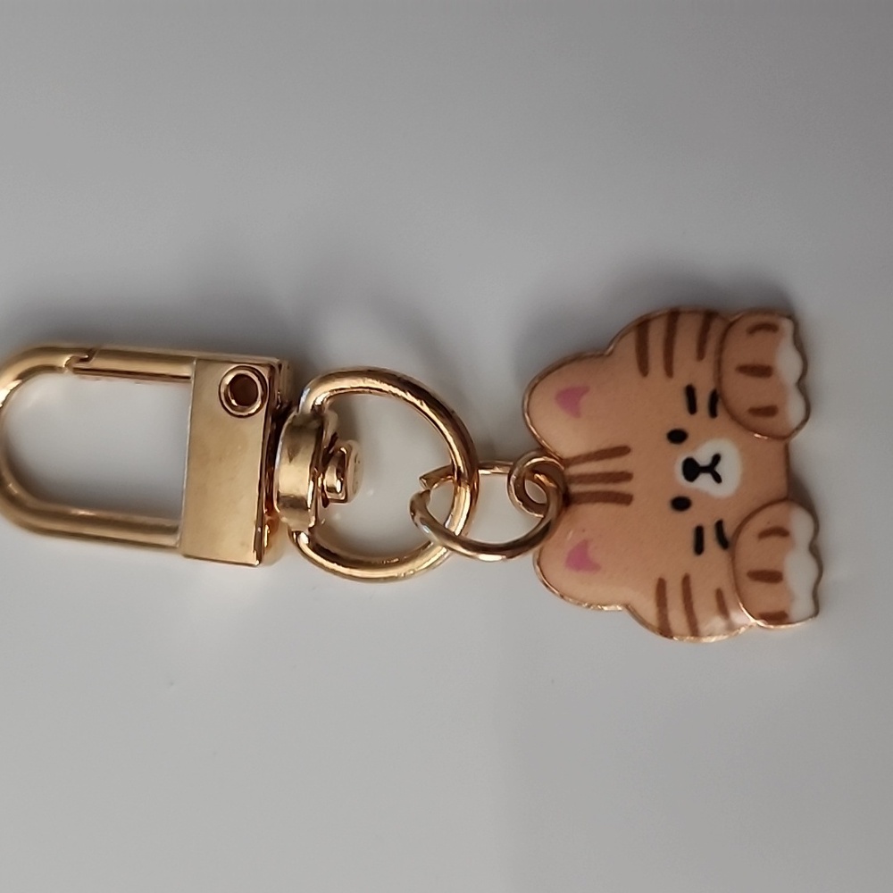 BUTTERSCOTCH  ZIPPER Pull purse charm Or Charm bracelet Lobster claw clip